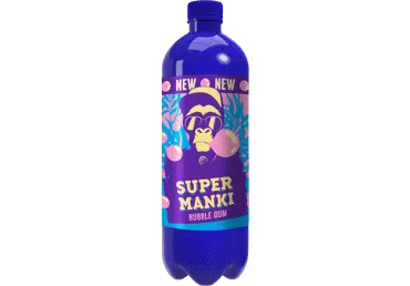 Gāzēts dzēriens SUPER MANKI Bubblegum 0,5L D