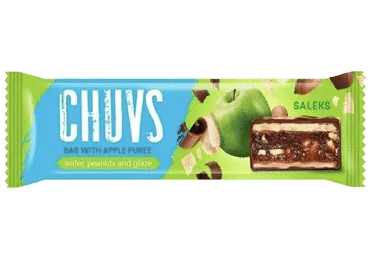 Glazēts vafeļu batoniņš Ābolu CHUVS 30g