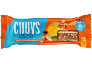 Glazēts vafeļu batoniņš Mango CHUVS 30g
