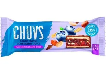 Glazēts vafeļu batoniņš Melleņu CHUVS 30g