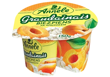 Graudainais biezpiens ANNELE ar aprikozēm 7% 150g