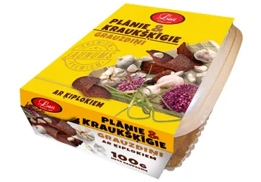 Grauzdiņi plānie ar ķiplokiem Lāči 100g