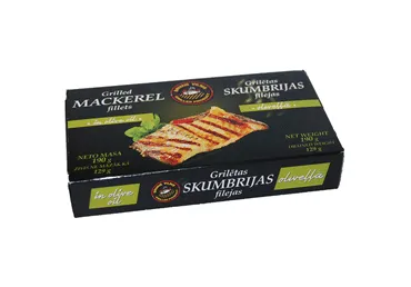 Grilētas makreles fileja olīveļļā BRĪVAIS VILNIS 190g