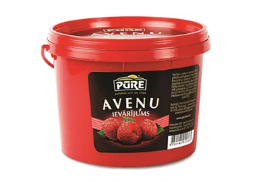 Ievārījums PŪRE aveņu 900g spainī