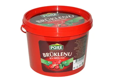 Ievārījums PŪRE brūkleņu 410g spainītī
