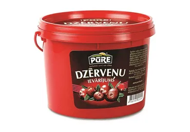 Ievārījums PŪRE dzērveņu 900g spainī