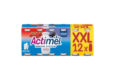 Jogurta dzēriens ACTIMEL zemenes-kazenes-mellenes 12x100g