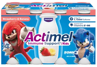 Jogurta dzēriens ACTIMEL zemeņu-banānu 8x100g