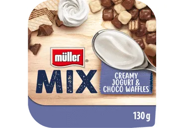 Jogurts Mix ar vafelēm MULLER 130g