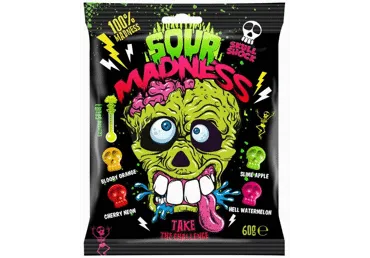 Karameles Sour Madness galvask.formā 60g