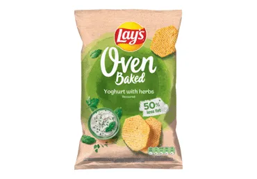 Kartupeļu čipsi LAY'S OVEN jogurta un zaļumu 110g