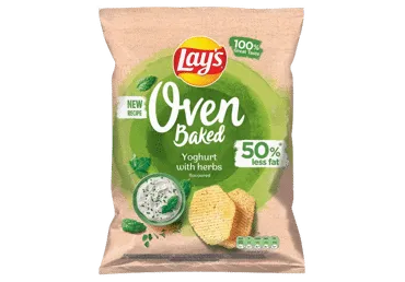 Kartupeļu čipsi LAY'S OVEN jogurta un zaļumu 180g