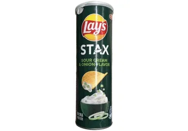 Kartupeļu čipsi LAY'S Stax ar skābā krējuma un sīpolu garšu 90g