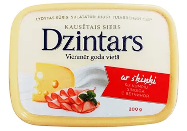 Kausētais siers DZINTARS ar šķiņķi 200g