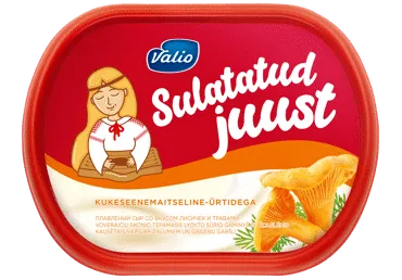 Kausētais siers VALIO zaļumumu-gaileņu garšu 185g
