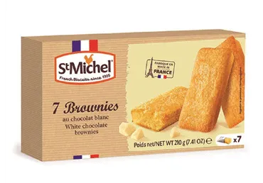 Kēkss Brownies balt.šok.St Michel 210g