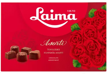 Konfekšu kārba LAIMA ASORTI ROZES 470g