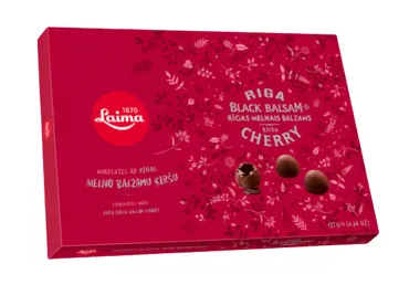 Konfektes LAIMA ar Rīgas Melno Balzamu Ķiršu 135g