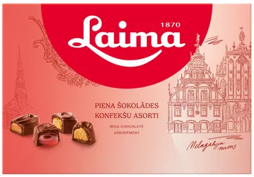 Konfekšu kārba LAIMA RIGERTS PIENA 215g
