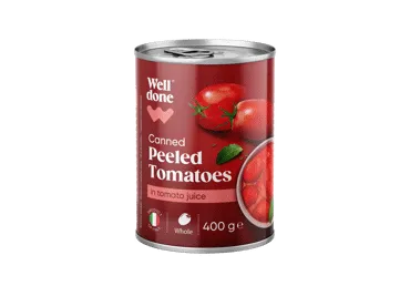 Konservēti tomāti mizoti WELL DONE 400g