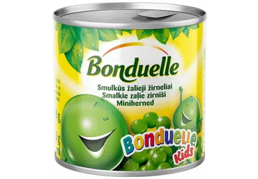 Konservēti zaļie zirnīši BONDUELLE KIDS 200g