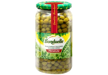 Konservēti zaļie zirnīši BONDUELLE 660g stiklā