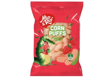 Kukurūzas nūjiņas MIO&RIO ar zemeņu garšu 70g