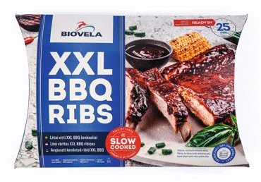 Lēni vārītas cūkgaļas ribiņas BBQ BV 900g