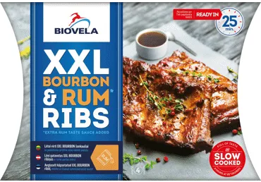 Lēni vārītas cūkgaļas ribiņas BOURBON BV 900g