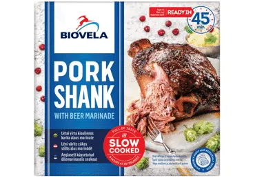 Lēni vārīts cūkas stilbs alus marinādē kg