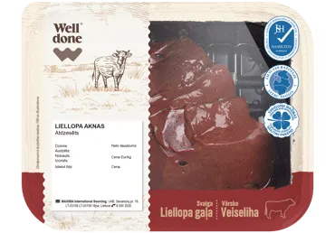 Liellopa aknas WELL DONE fas.