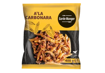 Makaroni GARDE MANGER ar gaļu un šampinjoniem 400g