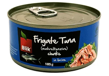 Makreļtunzivs gabaliņi savā sulā BLIK 185g