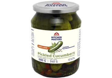 Mar.gurķi saldskābi KITCHEN MASTERS 680g