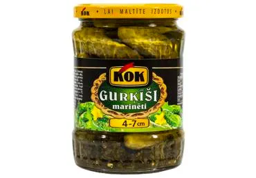 Marinēti gurķiši KOK 4-7cm 530g