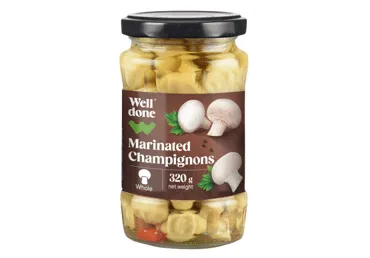 Marin.šampinjoni  WELL DONE veseli 320g