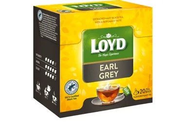 Melnā tēja LOYD PYRAMIDS Earl Grey 20x2g 