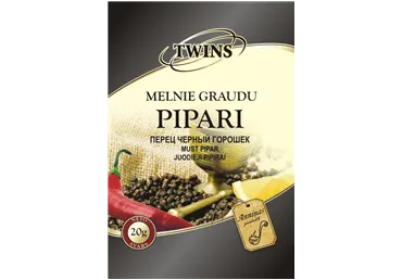 Melnie graudu pipari TWINS 20g