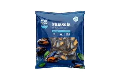 Mīdijas vārītas čaulā WELL DONE 1kg