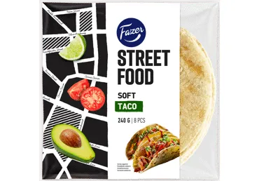 Mīkstie tako Street Food FAZER 240g 8gb.