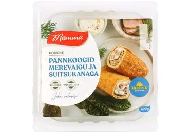 Pankūkas ar kausēto sieru un kūpinātu vistu MAMMA 200g