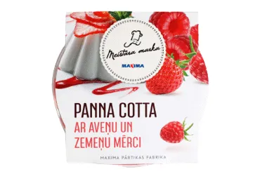 Panna Cotta zemeņu aveņu mērci MEISTARA MARKA 180g