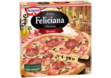 Pica ar šķiņķi sēnēm un salami FELICIANA 335g