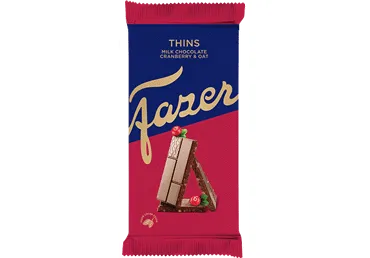 Piena šokolāde ar dzērvenēm un graudaugiem KARL FAZER 95g