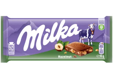 Piena šokolāde ar lazdu riekstiem MILKA 90g