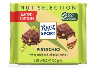 Piena šokolāde ar pistācijām RITTER SPORT 100g