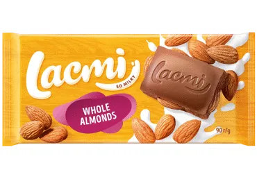 Piena šokolāde ar ves.mandelēm LACMI 90g