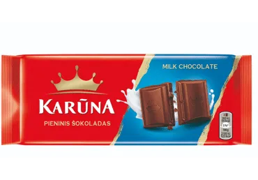 Piena šokolāde KARŪNA 80g