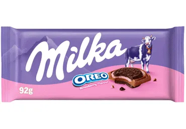 Piena šokolāde zemeņu un Oreo MILKA 92g