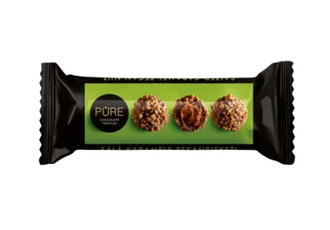 Piena šokolādes Trifeles PURE CHOCOLATE ar sāļās karameles krēma pildījumu 38g